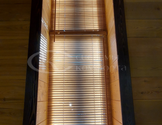 Портфолио жалюзи на треугольные окна